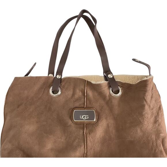 UGG Jane Shearling Brown Tote Bag - Picture 11 of 13